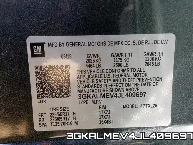 3GKALMEV4JL409697 фото 2