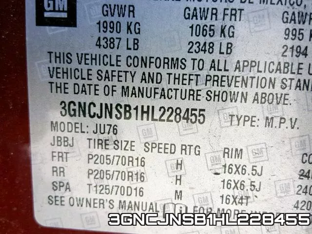 3GNCJNSB1HL228455 фото 2