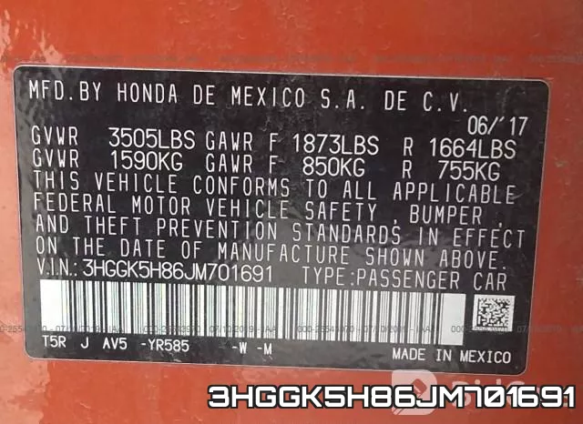 3HGGK5H86JM701691 фото 10