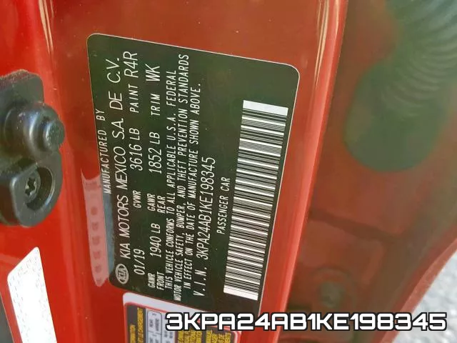 3KPA24AB1KE198345 фото 2