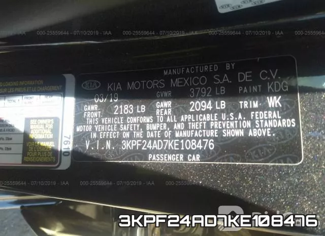 3KPF24AD7KE108476 фото 10