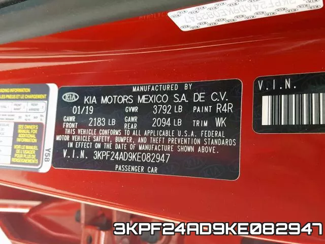 3KPF24AD9KE082947 фото 2