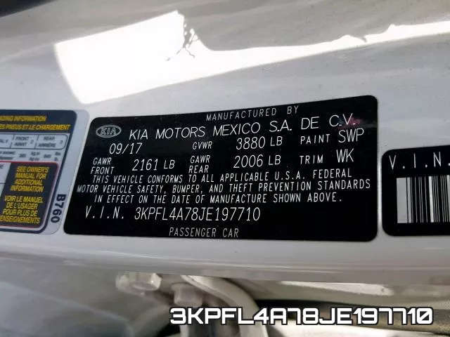 3KPFL4A78JE197710 фото 2