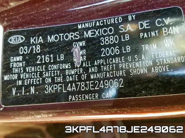 3KPFL4A78JE249062 фото 2
