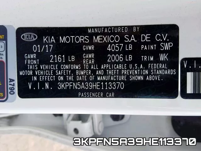 3KPFN5A39HE113370 фото 2