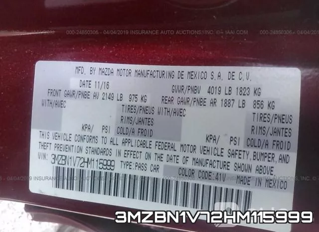 3MZBN1V72HM115999 фото 10