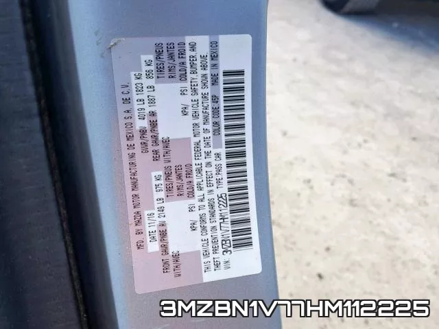 3MZBN1V77HM112225 фото 2