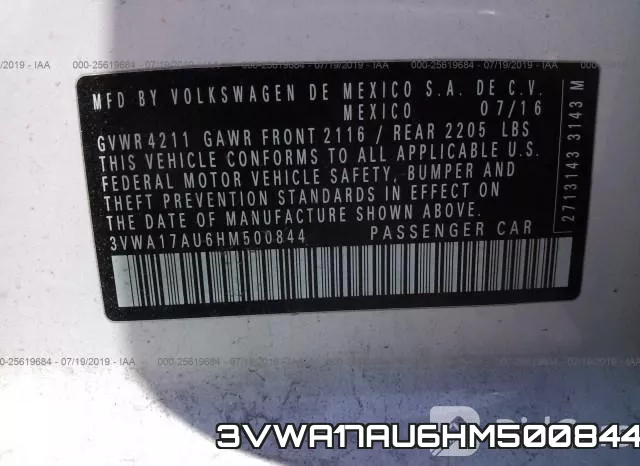 3VWA17AU6HM500844 фото 10