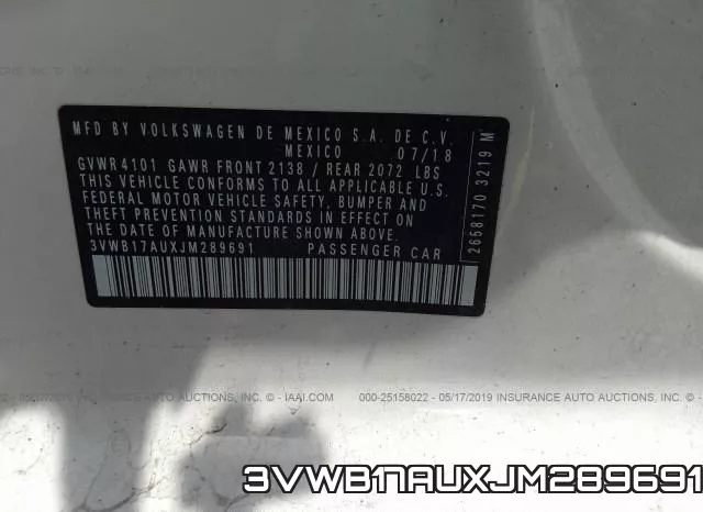 3VWB17AUXJM289691 фото 10
