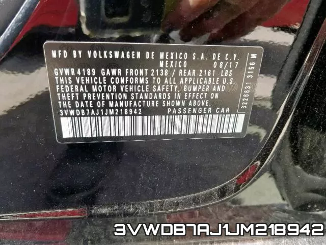 3VWDB7AJ1JM218942 фото 2