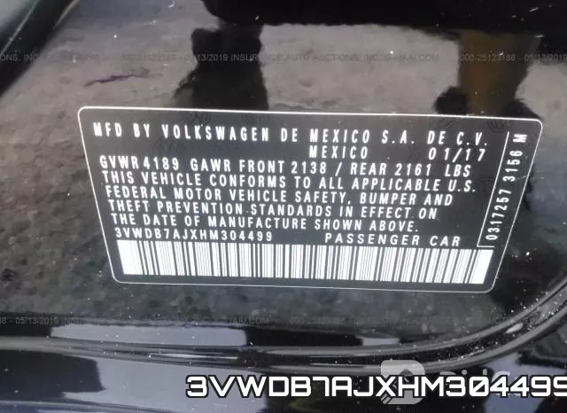 3VWDB7AJXHM304499 фото 10