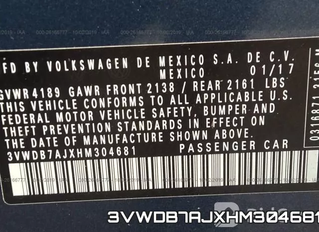 3VWDB7AJXHM304681 фото 10
