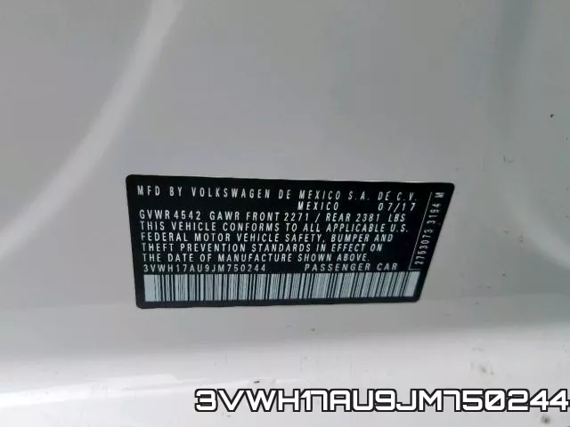 3VWH17AU9JM750244 фото 2