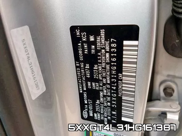 5XXGT4L31HG161387 фото 2