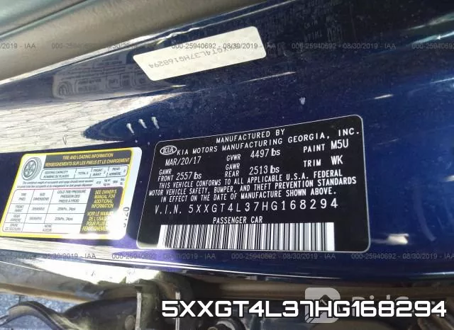 5XXGT4L37HG168294 фото 10
