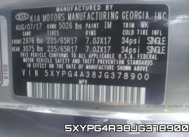 5XYPG4A38JG378900 фото 10