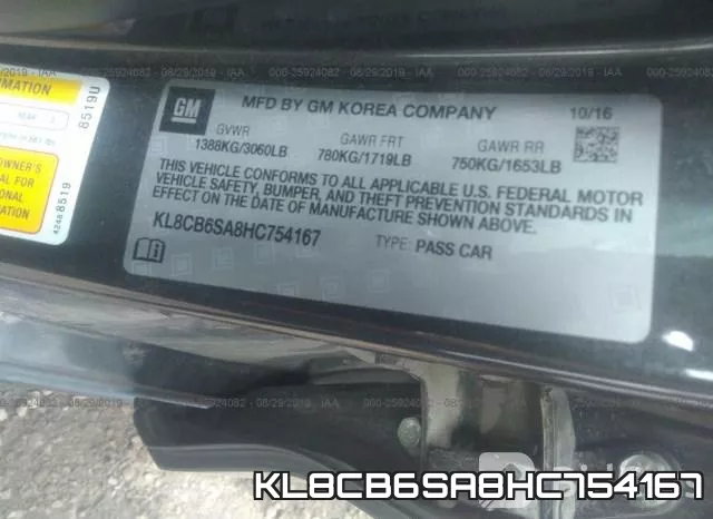 KL8CB6SA8HC754167 фото 10