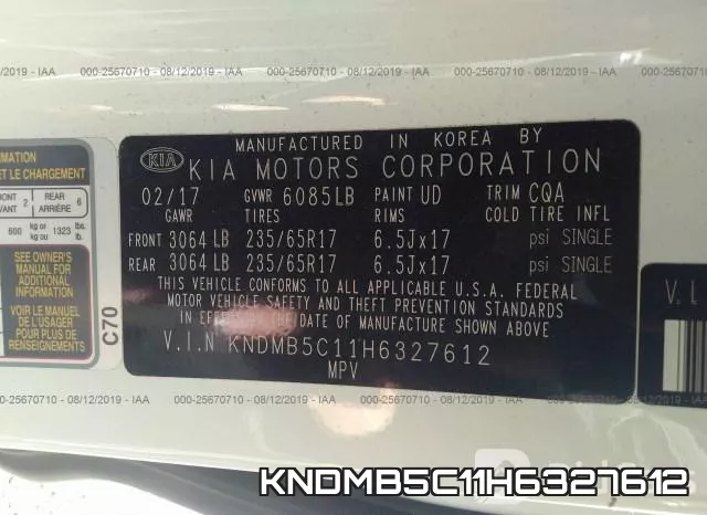 KNDMB5C11H6327612 фото 10
