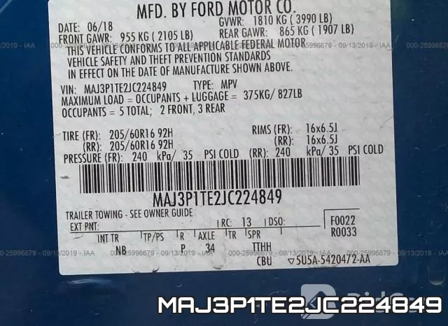 MAJ3P1TE2JC224849 фото 10