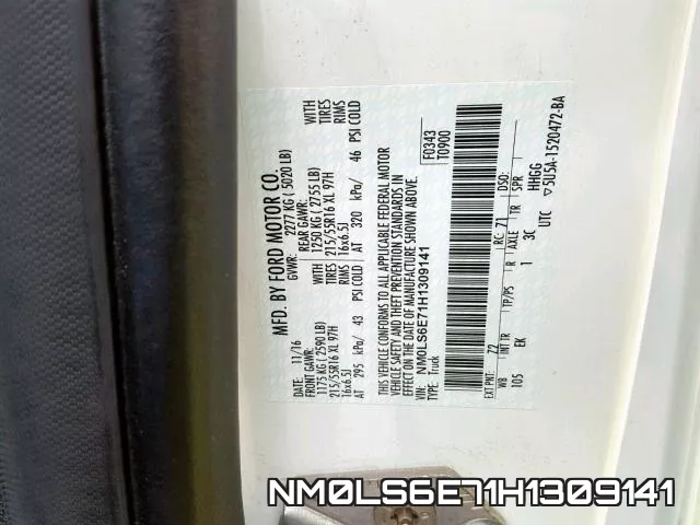 NM0LS6E71H1309141 фото 2