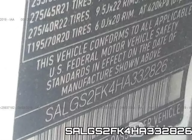 SALGS2FK4HA332826 фото 10