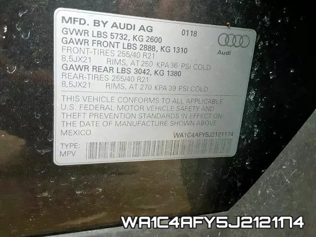 WA1C4AFY5J2121174 фото 2