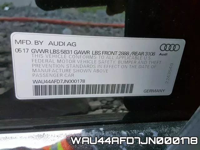 WAU44AFD7JN000178 фото 2