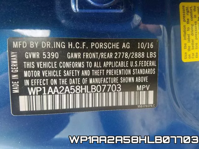 WP1AA2A58HLB07703 фото 2