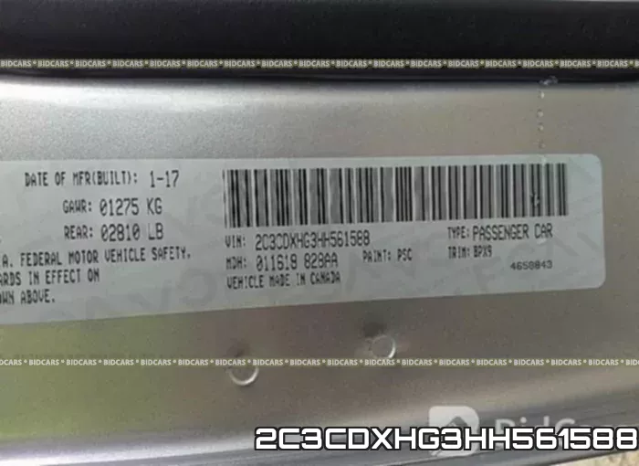 2C3CDXHG3HH561588 фото 9