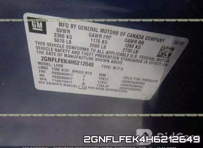 2GNFLFEK4H6212649 фото 10