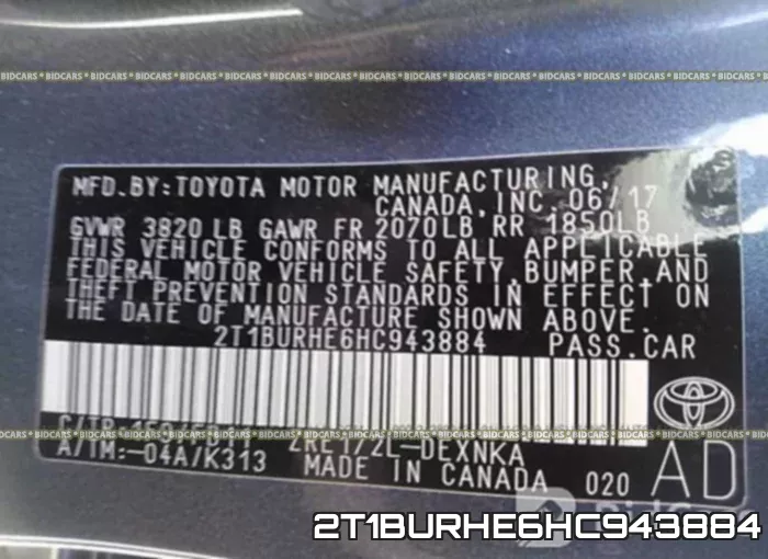 2T1BURHE6HC943884 фото 10