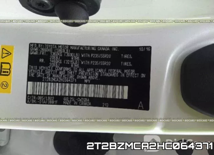 2T2BZMCA2HC064371 фото 10