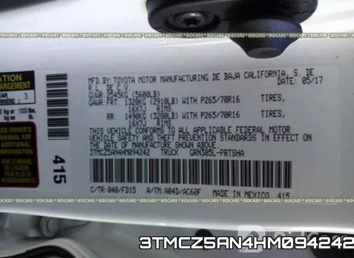 3TMCZ5AN4HM094242 фото 10