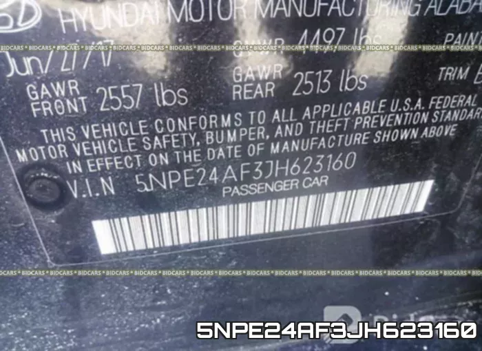 5NPE24AF3JH623160 фото 10