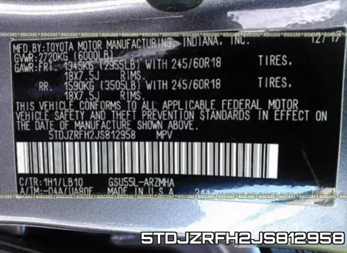 5TDJZRFH2JS812958 фото 10