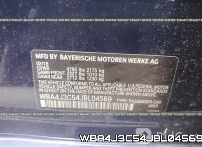 WBA4J3C54JBL04569 фото 10
