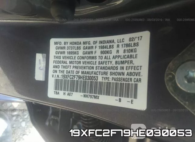 19XFC2F79HE030053 фото 10