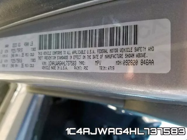 1C4AJWAG4HL737583 фото 2