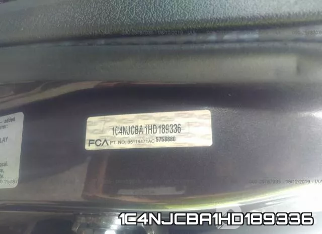 1C4NJCBA1HD189336 фото 10