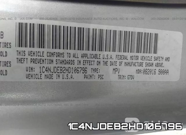 1C4NJDEB2HD106796 фото 10