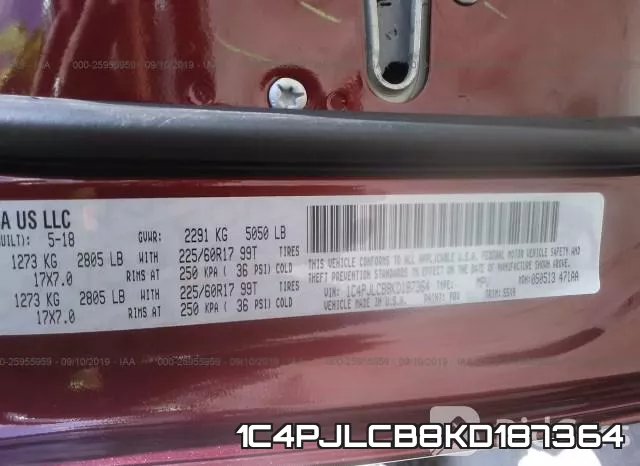 1C4PJLCB8KD187364 фото 10