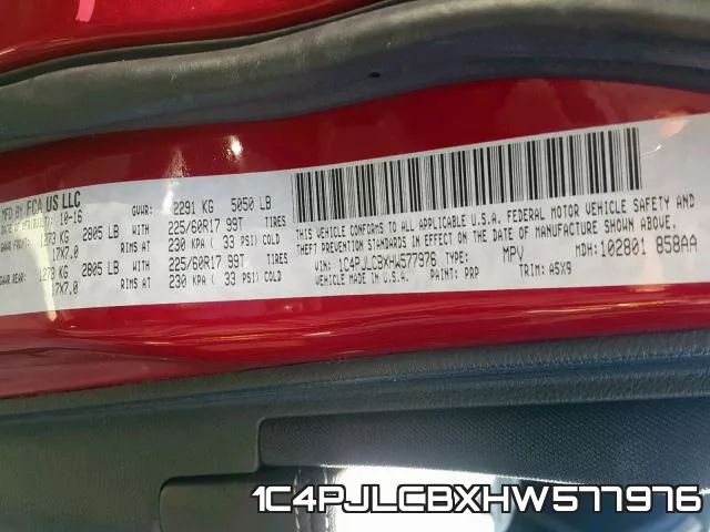 1C4PJLCBXHW577976 фото 2