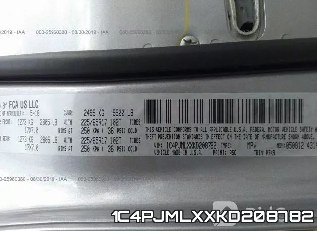 1C4PJMLXXKD208782 фото 10