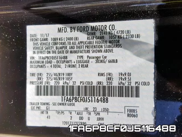 1FA6P8CF0J5116488 фото 2