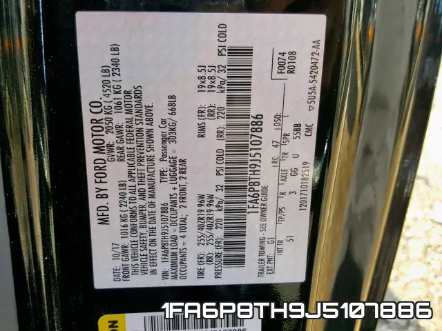 1FA6P8TH9J5107886 фото 2