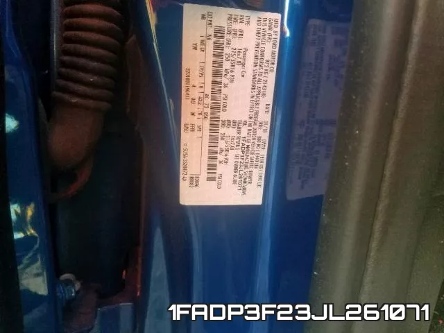 1FADP3F23JL261071 фото 2