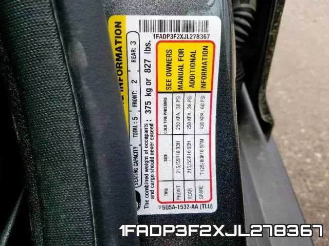 1FADP3F2XJL278367 фото 2