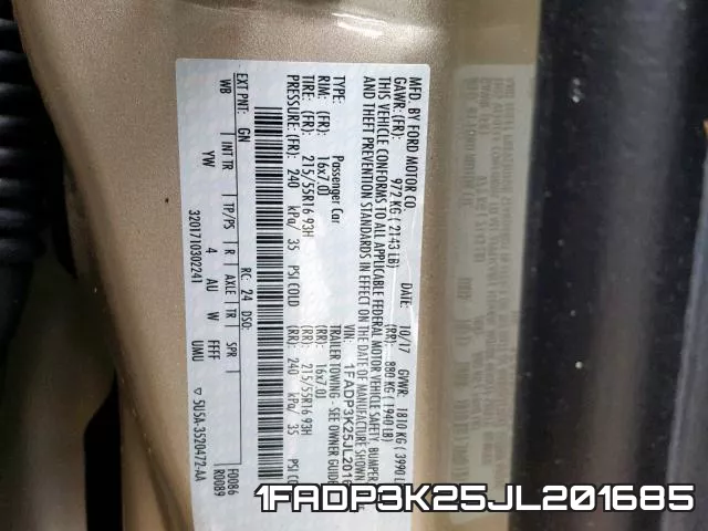 1FADP3K25JL201685 фото 2