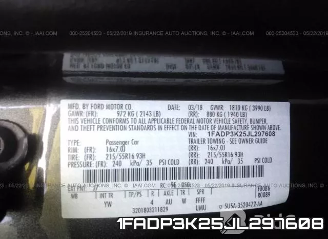 1FADP3K25JL297608 фото 10