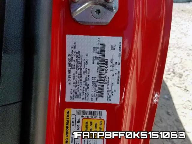 1FATP8FF0K5151063 фото 2